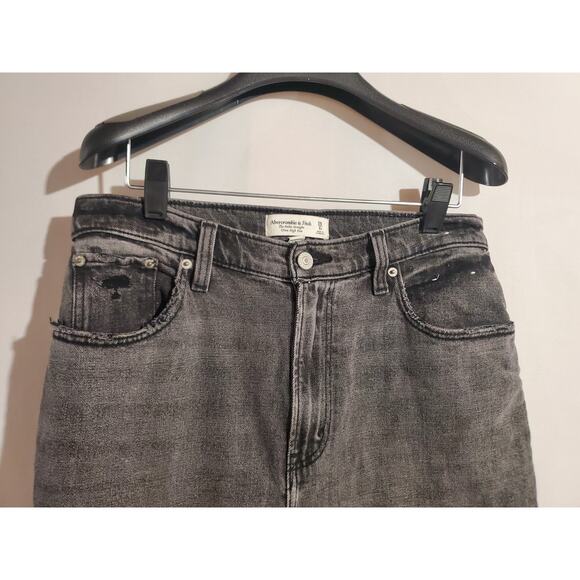 Abercrombie & Fitch Ankle Straight Ultra High Rise Jeans Womens Size 28 6S Gray - Picture 5 of 12